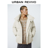 UR冬男装时尚休闲风百搭保暖宽松立领羽绒服UML130004 浅卡其 M