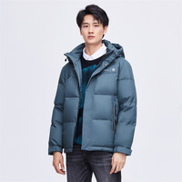雪中飞 SNOWFLYING 秋冬时尚休闲保暖鸭绒短款男款潮流百搭羽绒服 深钴蓝 170/88A