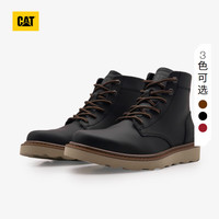 卡特彼勒CAT卡特男士户外休闲复古单鞋工装靴商场同款费启鸣同款 黑色 40
