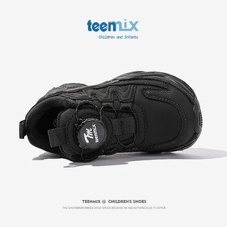 TEENMIX 天美意 儿童二棉鞋加绒女童老爹鞋子小白鞋中大童