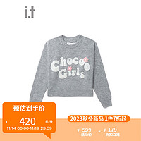 :CHOCOOLATE it 女装圆领针织衫青春时尚薄毛衣4675X GY2/灰色 XS