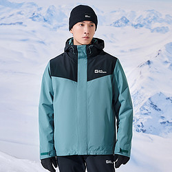 Jack Wolfskin 狼爪 冲锋衣秋冬男式户外防风防泼水抓绒内胆三合一外套