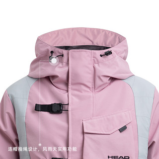 HEAD海德Techwear系列连帽不可脱卸机能冲锋衣3层硬壳面料外套女