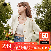 森马（Semir）外套女短款修身显腿长秋2023夹克小香风101523108037