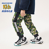 SKECHERS 斯凯奇 秋冬保暖男女儿童梭织羽绒长裤L321K116