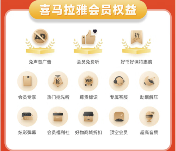 百度文库 会员年卡+喜马拉雅会员季卡