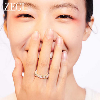 ZEGL蝴蝶结人造珍珠戒指女小众设计指环法式食指戒 璀璨之梦戒指