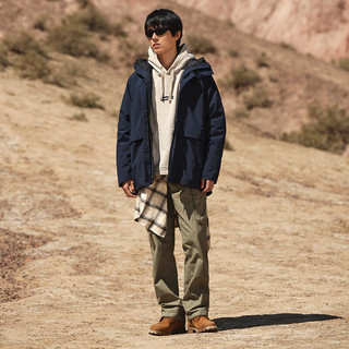Timberland 男装三合一户外冲锋外套可拆卸羽绒内胆|A5RCZ A5RCZ433/暗蓝宝石色 L