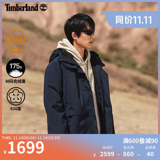 Timberland 男装三合一户外冲锋外套可拆卸羽绒内胆|A5RCZ A5RCZ433/暗蓝宝石色 L