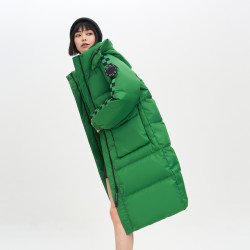 bosideng波司登男女同款情侣装冬季长款连帽时尚保暖羽绒服女