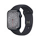 Apple 苹果 Watch Series 8 GPS款 智能手表 45mm 午夜色铝金属表壳 午夜色运动型表带（GPS、血氧、ECG）