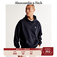 ABERCROMBIE & FITCH男女同款 秋冬美式小麋鹿帽衫中性风套头连帽抓绒卫衣 334447-2 海军蓝 M (180/100A)