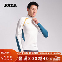 JOMA反绒长袖运动T恤男卫衣保暖速干半拉链训练服跑步篮球足球运动服 白色 XL