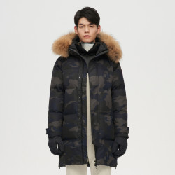 限尺码bosideng波司登男式户外极寒百搭厚实鹅绒中长款超大貉子毛领