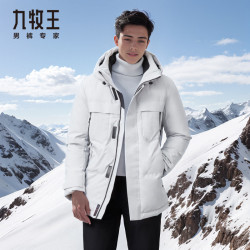 joeone九牧王奥莱清仓羽绒服男冬季加厚中长款时尚连帽休闲保暖上衣