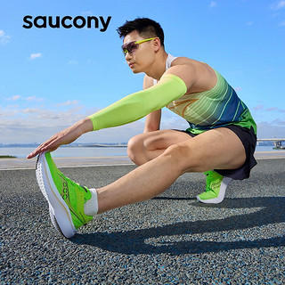 Saucony索康尼Kinvara菁华14男跑鞋秋季减震轻量运动鞋子 绿金36 42.5