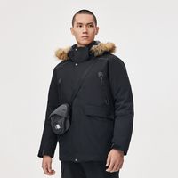 KAILAS 凯乐石 加厚冬季羽绒服男工装派克风户外大毛领鹅长登山外套