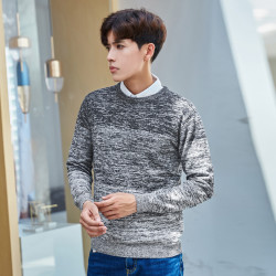 eptison衣品天成男式毛衣韩版青年衣服套头圆领潮男士针织衫男