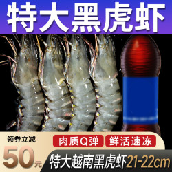 味必然 黑虎虾超大鲜活速冻大虾海虾海鲜水产老虎虾特大巨型基围虾九节虾