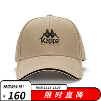 Kappa 卡帕 棒球帽2023男女户外运动遮阳帽纯色简约鸭舌帽K0DZ8MB05 卡其-6320 J