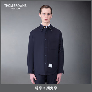 汤姆·布朗 THOM BROWNE男士经典四条纹衬衫夹克外套 深蓝色（偏大） 5