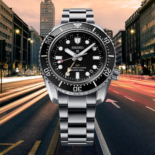 精工（SEIKO）手表Prospex系列新机芯6R54GMT功能200米潜水腕表男  SPB383J1