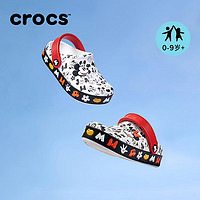 crocs 卡骆驰 米奇平板洞洞鞋洞洞鞋儿童户外休闲鞋208866  白色-100 37(225mm)