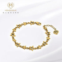MONOLOGUE独白链金主义复古黄金星空星星手链MR1250女 星星手链 16.25cm