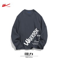 WARRIOR 回力 男女长袖打底衫款宽松休闲运动纯棉T恤上衣