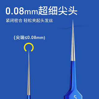 欧亿姿（oeiez）5号超尖细胞夹粉刺针粉刺夹黑头夹专业挑挤痘工具闭口暗疮针盒装 5号细胞夹【单支】