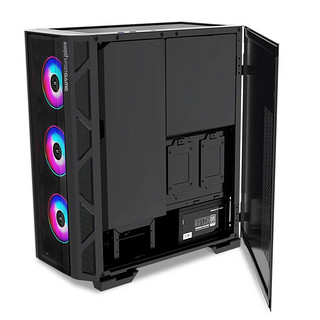 游戏悍将 麒麟X1 双开门大机箱 E-ATX大板台式机电脑机箱（支持顶部360水冷/竖插显卡/侧透） 麒麟X1 标配