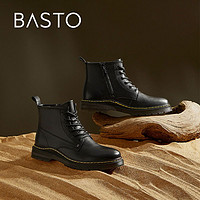 BASTO 百思图 冬季新款商场同款简约舒适英伦风男低靴M9120DD1