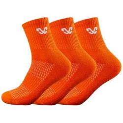 CROSSWAY 克洛斯威 专业运动篮球中筒袜 橙色 3双装