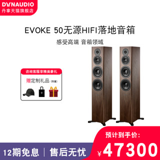 DYNAUDIO 丹拿 Evoke 50无源电视落地式音箱家用木质2.0声道发烧音响高保真