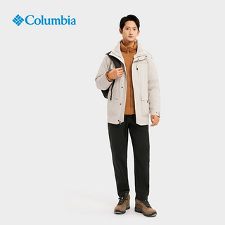 Columbia蒋奇明同款哥伦比亚男穿行700蓬鹅绒金点三合一防水冲锋衣WE7708 278浅卡其 M(175/96A)