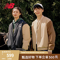 NEW BALANCE NB23男女同款秋冬潮流棒球服夹棉运动外套保暖棉服外套 BK AMJ33332 S