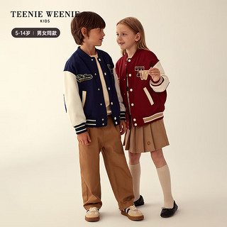 Teenie Weenie Kids小熊童装男女童运动撞色棒球服 米色 120cm