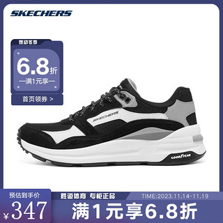 SKECHERS 斯凯奇 SPORT WOMENS系列 Global Jogger 女子休闲运动鞋 149626/BKW 黑色/白色 37