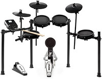 ALESIS Nitro Mesh Kit - 铝制电子鼓套装，带鼓槌、385 种集成声音和 60 条伴奏音轨