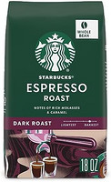 STARBUCKS 星巴克 Dark Roast Whole Bean Coffee — Espresso — 100% Arabica — 1 bag (18 oz)