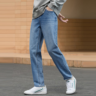 gxgjeans 2023年秋季新款简约直筒男式牛仔裤子男长裤