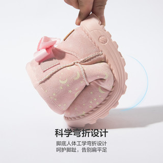 笛莎童鞋女童雪地靴儿童中大童女童防滑加绒保暖靴子
