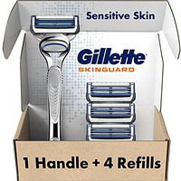 Gillette 吉列 SkinGuard 男士剃须刀+剃须刀刀片手柄+4个刀芯