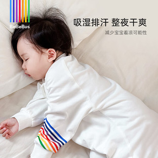 bebebus婴儿睡袋儿童恒温分腿睡袋宝宝夹棉连体睡衣四季通用 L