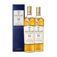 MAC-TALLA麦卡伦 12年/18年雪莉桶单一麦芽威士忌700ml Macallan苏格兰洋酒 麦卡伦12年蓝钻双桶700ml*2瓶