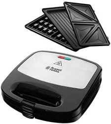 Russell Hobbs 领豪 3 合 1多功能电饼档 Fiesta（可用作三明治机、华夫饼机、带烤架）24540-56