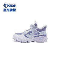 乔丹QIAODAN商场同款女童棉鞋加绒中大童冬鞋儿童鞋子 影迹蓝/晨曦紫 34码