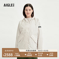 AIGLE艾高秋MTD防风防雨保暖休闲夹克冲锋衣女士外套 貂杏色 AN762 L(170/92A)