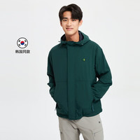 /可隆 KOLON SPORT户外休闲衣男款登山运动外套徒步露营休防水夹克 LHJK3WTK71-DG 深绿色 175/L