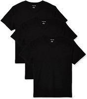 LACOSTE 拉科斯特 男士 Essentials 3 件装纯棉修身 V 领 T 恤